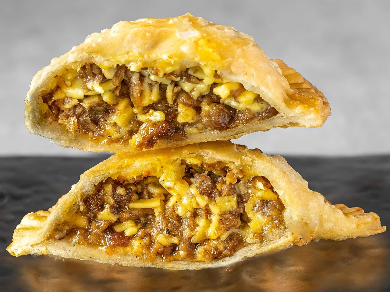 Chopped Cheese Vegan Empanada.