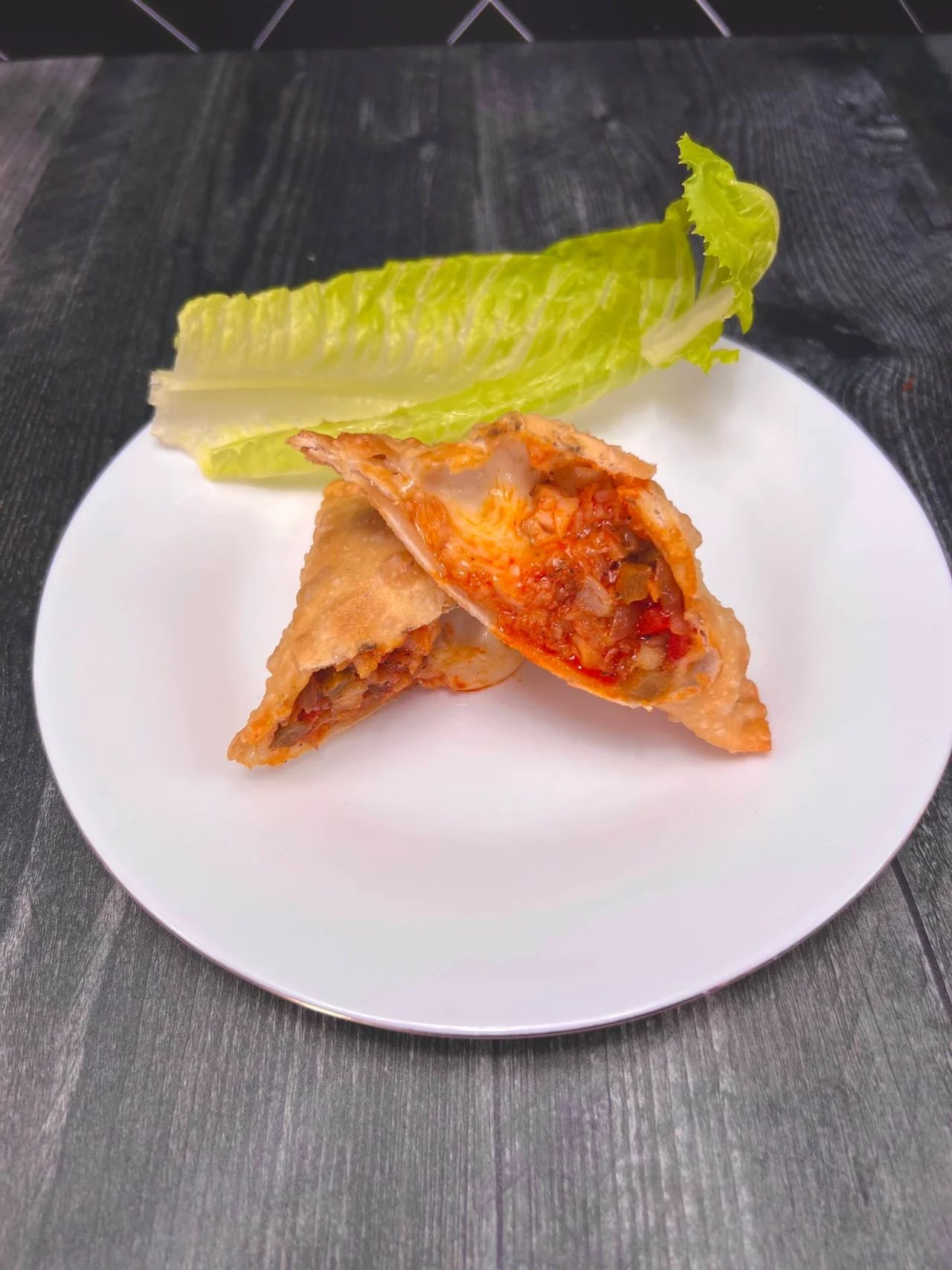 Shrimp And Peppers Empanada.
